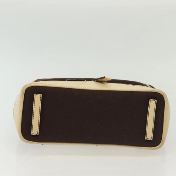 PRADA Hand Bag Canvas Leather Beige Brown Auth bs29303 - Picture 7 of 16